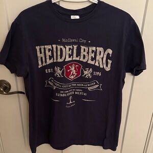 Heidelberg Medieval City Blue T-Shirt